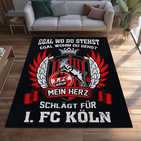 1. FC Köln - Effzeh Teppich - Design 34 - Teppich für Fans