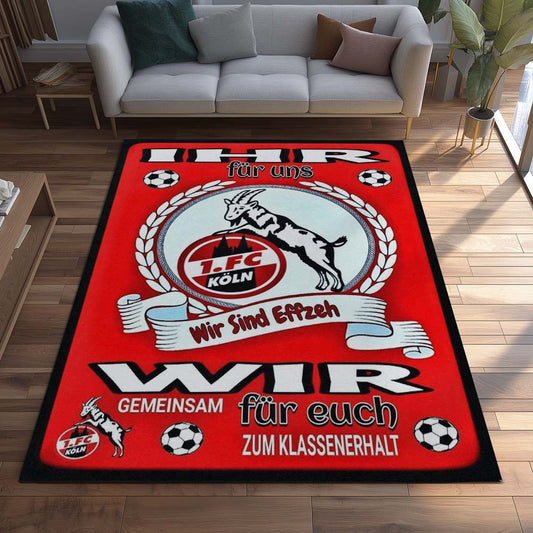 1. FC Köln - Effzeh Teppich - Design 25 - Teppich für Fans